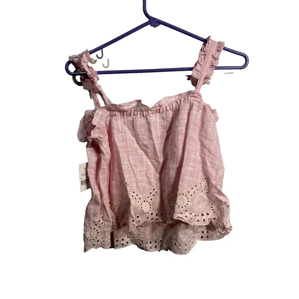 justice girls pink tank top shirt size large 12 14‎